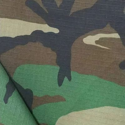 50/50 Νάιλον Βαμβακερό Καμουφλάζ Εκτύπωση Ripstop ύφασμα με λειτουργία WR OEM Δέχεται 220gm