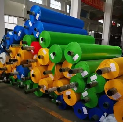 Υψηλή ορατότητα 150GSM 100% Polyester Twill Tarpaulin Αδιάβροχο Υφασμάτινο